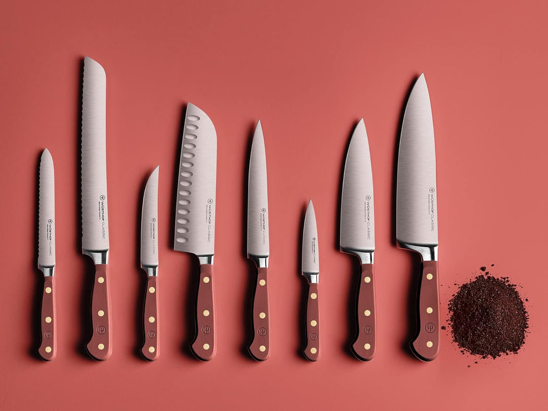WÜSTHOF Classic Steakmesser-Satz mit 4 Messern, 12 cm, Tasty Sumac (Dunkel-Rot), Tasty Sumac