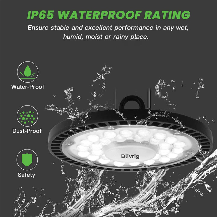 Jefedana 200W LED Strahler Industrielampe, UFO LED Werkstattlampe IP65 LED High Bay Licht, UFO LED W