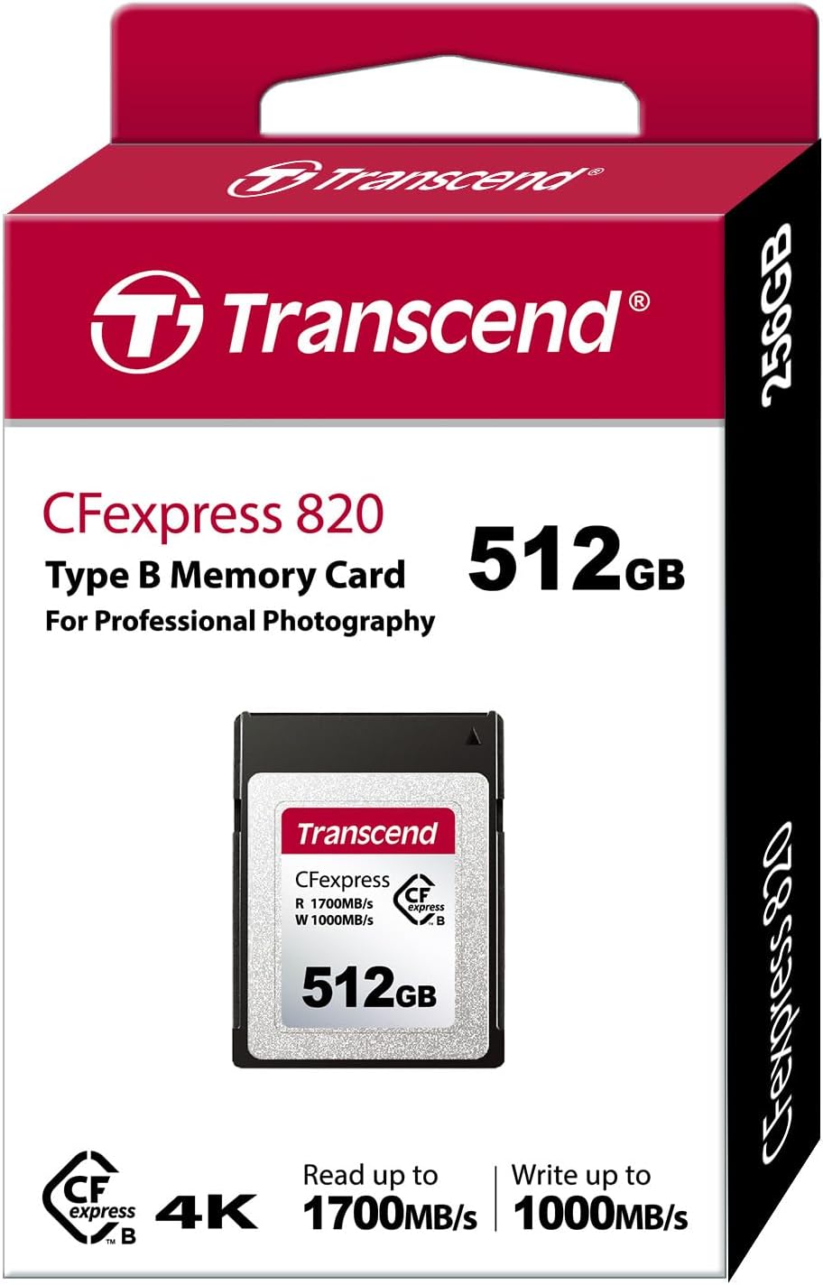 Transcend CFexpress 820 Type B-Speicherkarte TS512GCFE820, Lese-/Schreibgeschwindigkeiten von bis zu