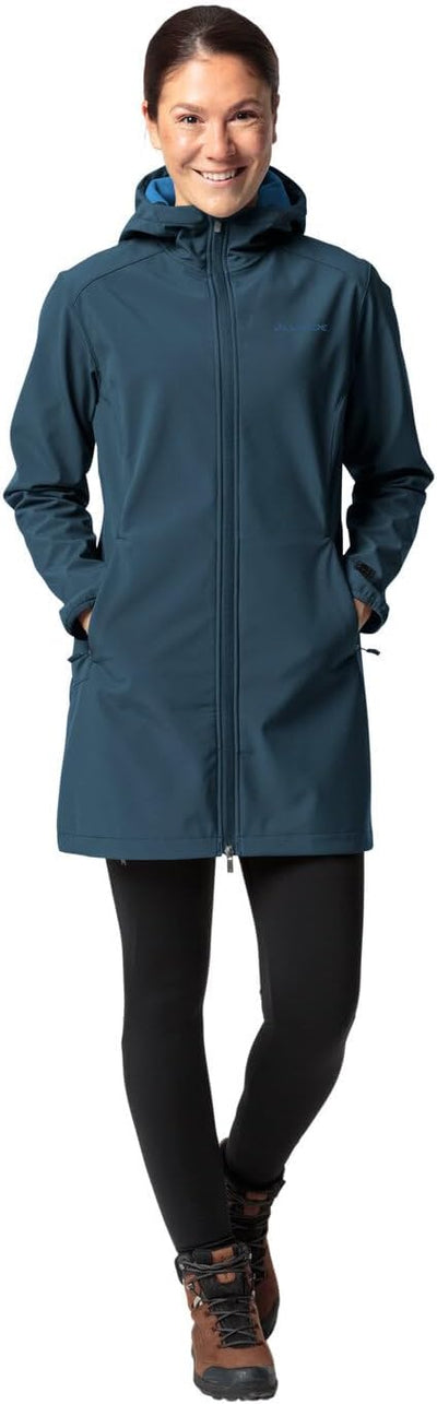 VAUDE Damen Women's Moena Softshell Parka Jacke 42 dark sea, 42 dark sea