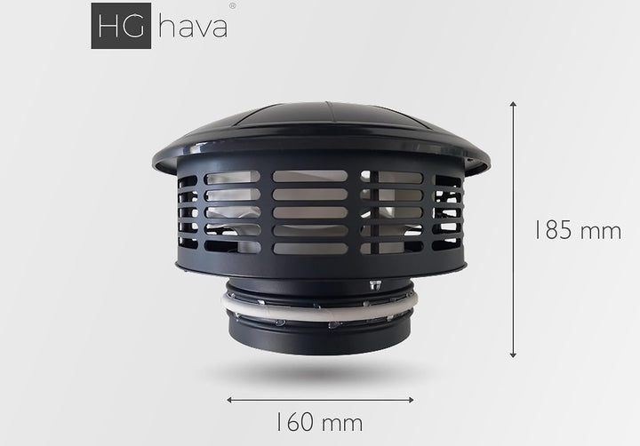 HG hava Dachventilator mit 160 mm Durchmesser, Industrie-Abzugsventilator, Maximaler Luftstrom 500 m