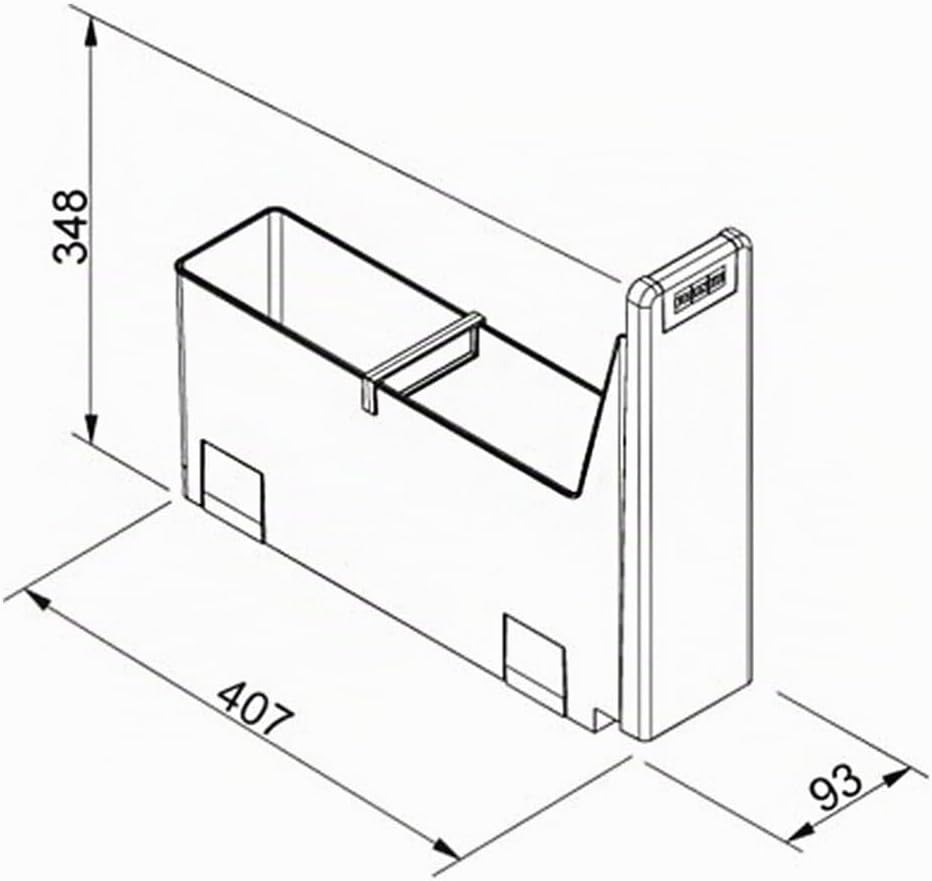 FRANKE Sorter von Abfällen Cube 10 134.0039.317, 34,8 x 9,3 x 40,7 cm, schwarz