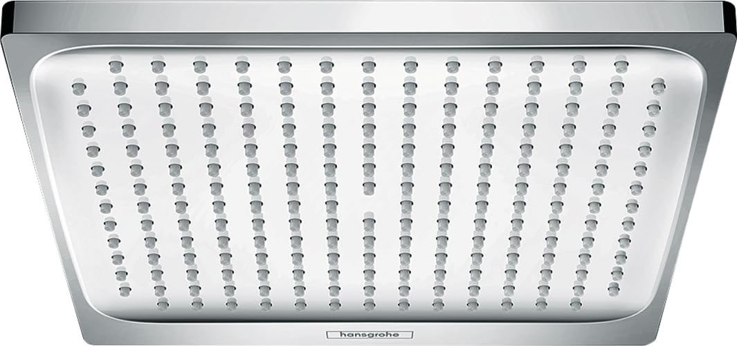 hansgrohe Crometta E Duschkopf, Kopfbrause 240mm, Niederdruck, Chrom Chrom eckig 1 Strahlart / für n