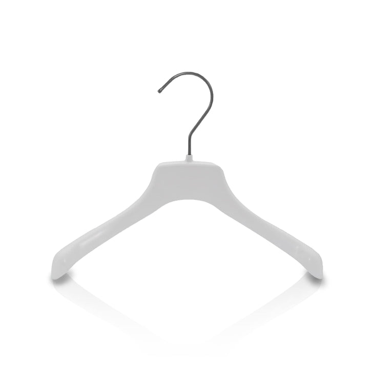 Kiroplast Kinder-Kleiderbügel für T-Shirts, Weiss, 26 x 2.5 cm, 30 Stück, Kunststoff, Rutschfest, Un
