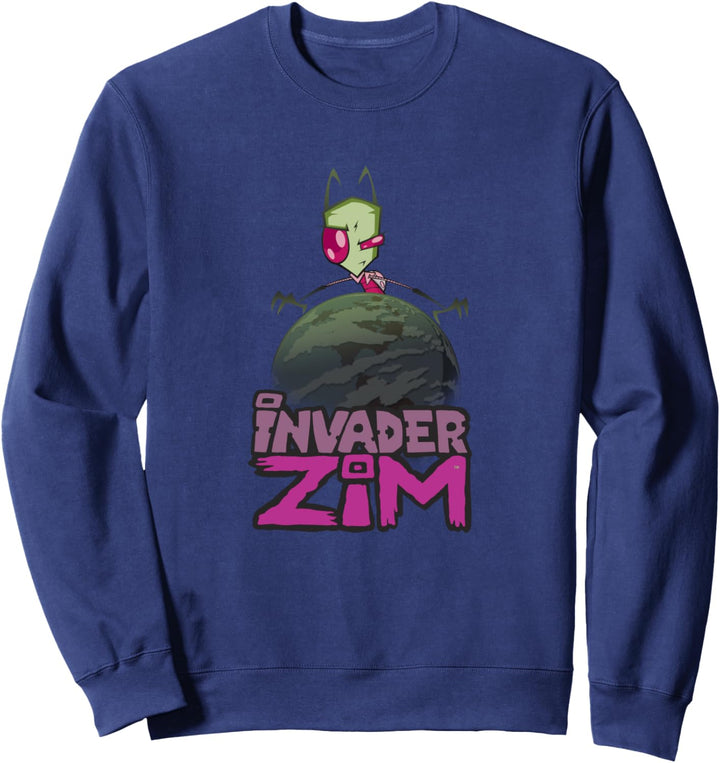 Invader Zim Taking Over The World Portrait Logo Sweatshirt