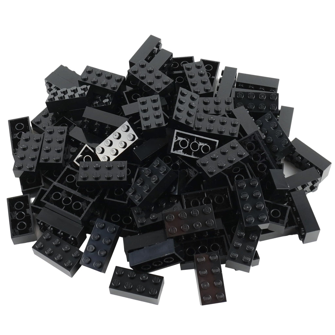 Lego® 3001 Schwarz 2x4 Steine – 100 Stück Classic Basic Bausteine – Ideal für Kreative Lego® Konstru