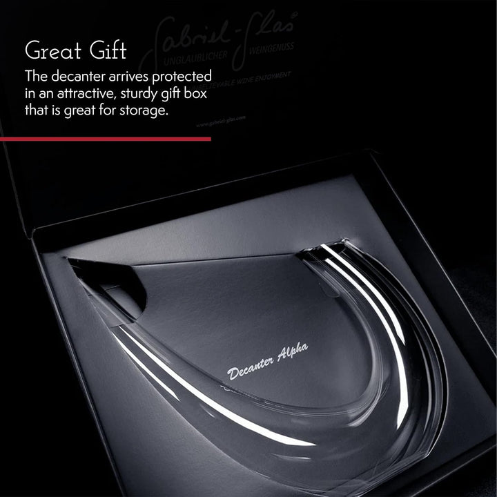 Gabriel Glas Decanter "Alpha" - Design Weindekanter aus hochwertigem Glas Farblos, Farblos