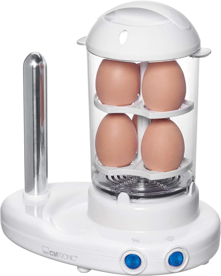 Clatronic HDM 3420 Hot-Dog-Maker inklusiv Eierkocher, weiss 251136 & Bestron Kontaktgrill mit Auffan
