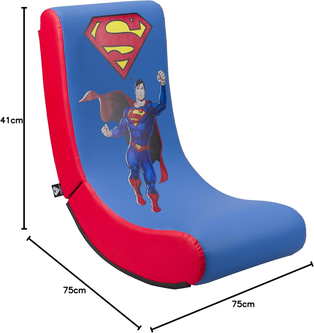 Subsonic Superman - Rock'n'seat junior gamer chair- Kinder/Jugendliche Gaming-Stuhl offizielle Lizen