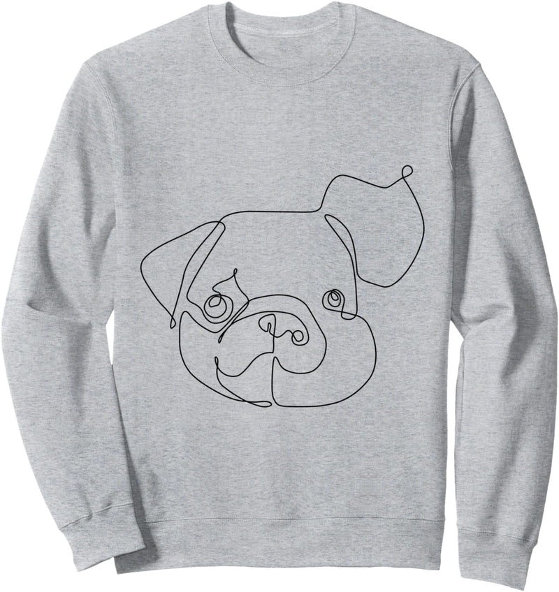 One Line Pug Pig Sweatshirt