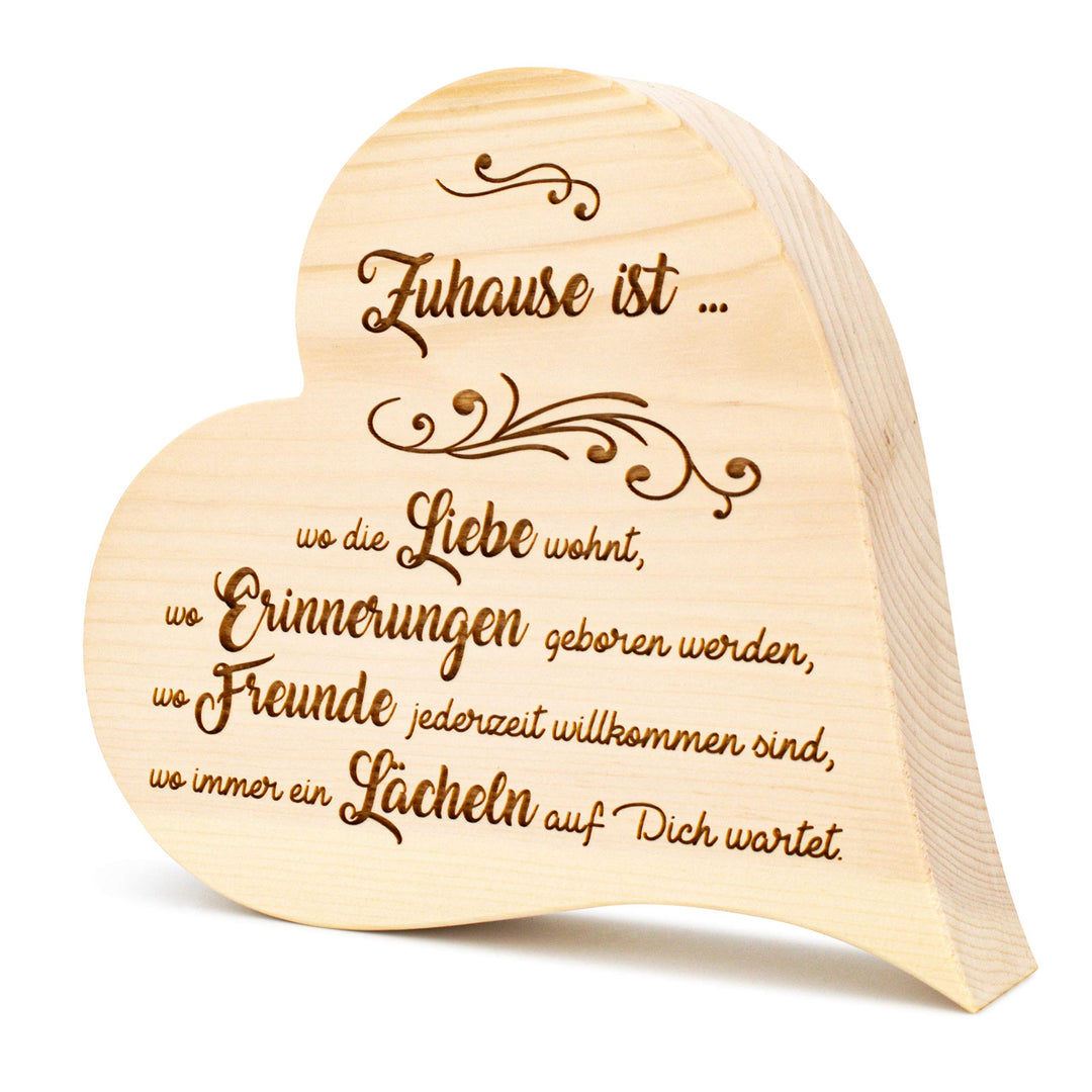 sagl.tirol Zirbenherz Wo die Liebe wohnt (20 cm), 20 cm