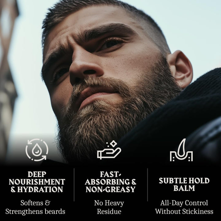 Striking Viking Beard Oil & Balm Set - Unscented - 2x2 fl oz - 2pcs (30g / 30ml, Unparfümiert) Unpar