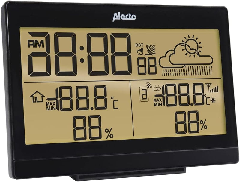 Alecto WS-2300 Funk Wetterstation - Kabelloser Sensor - Innen und Aussentemperatur - Hygrometer - We