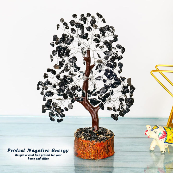 Schwarzer Turmalin,Kristallbaum,Turmalin Kristall,Kristallgeschenke,Feng Shui Baum,Lebensbaum Dekor,