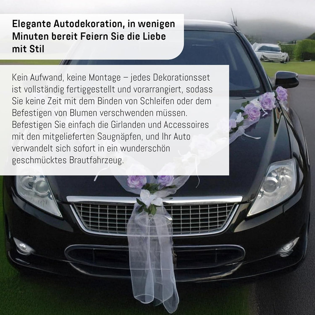 Rosen Girlande Braut Paar Rose Deko Dekoration Autoschmuck Hochzeit Car Auto Wedding ®Auto-schmuck D