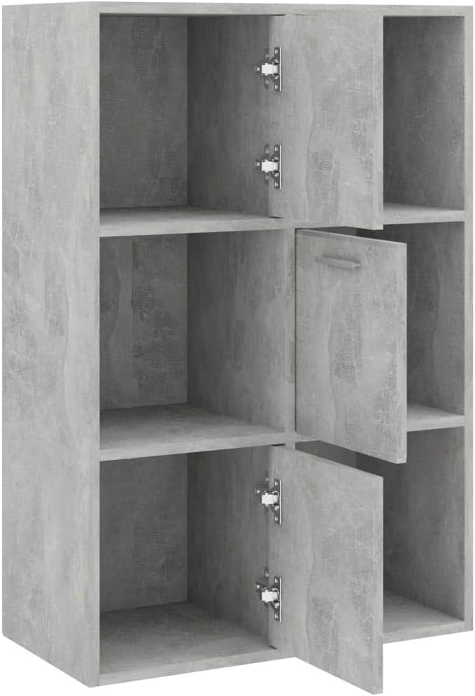 WIFESE 60x29,5x90 cm Lagerschrank Bücherregal Sideboard mit 6 Fächern Lagerregal Regale Holzregal Bo