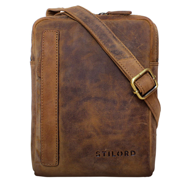 STILORD 'John' Kleine Herren-Tasche Ledertasche Vintage 8,4 Zoll Tablettasche Umhängetasche Männer S
