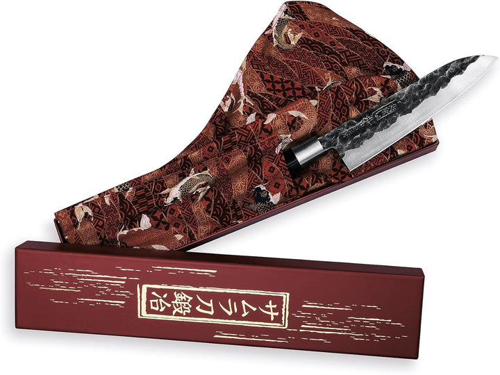 Samura BLACKSMITH Professionelles Japanisch Nakiri Messer Handforged Micarta 168mm/6.6"