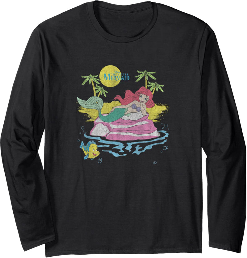 Disney The Little Mermaid Ariel & Flounder Relaxing Pastel Langarmshirt