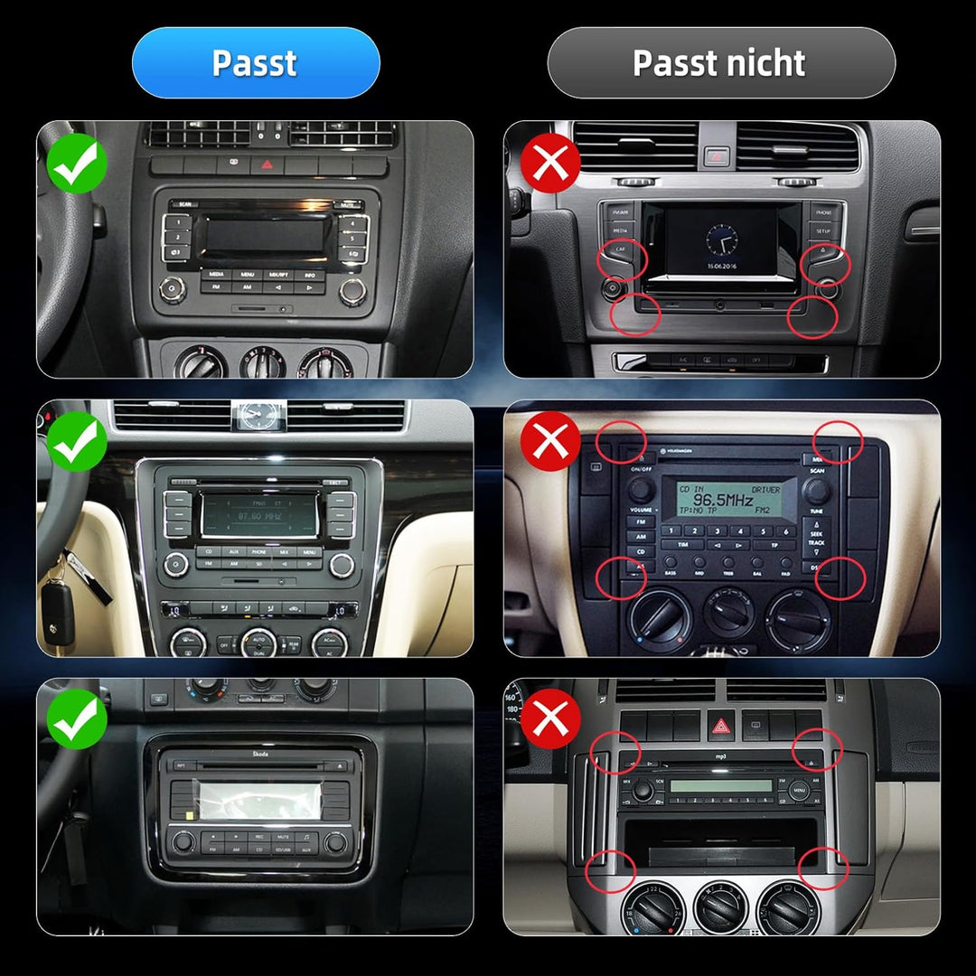 ESSGOO 4+64G Bluetooth Autoradio CarPlay und Android Auto Für VW Golf 5 6 Plus Touran Tiguan EOS Pas