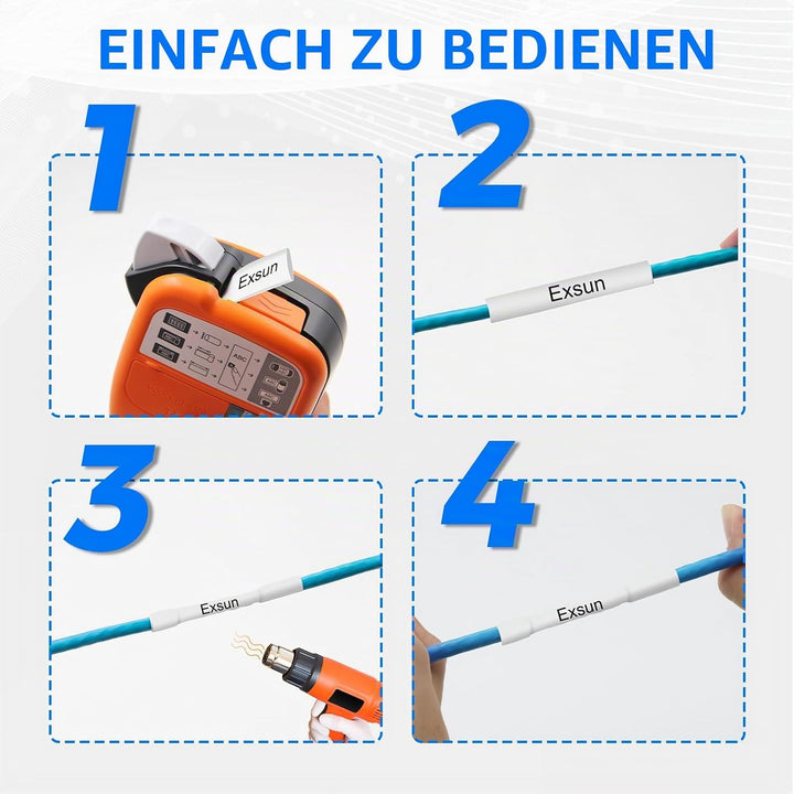 3er-Pack Kompatibel 8,8mm Schrumpfschläuche Etikettenband für Brother HSe-621 HSe621 HS621 HS-621 fü