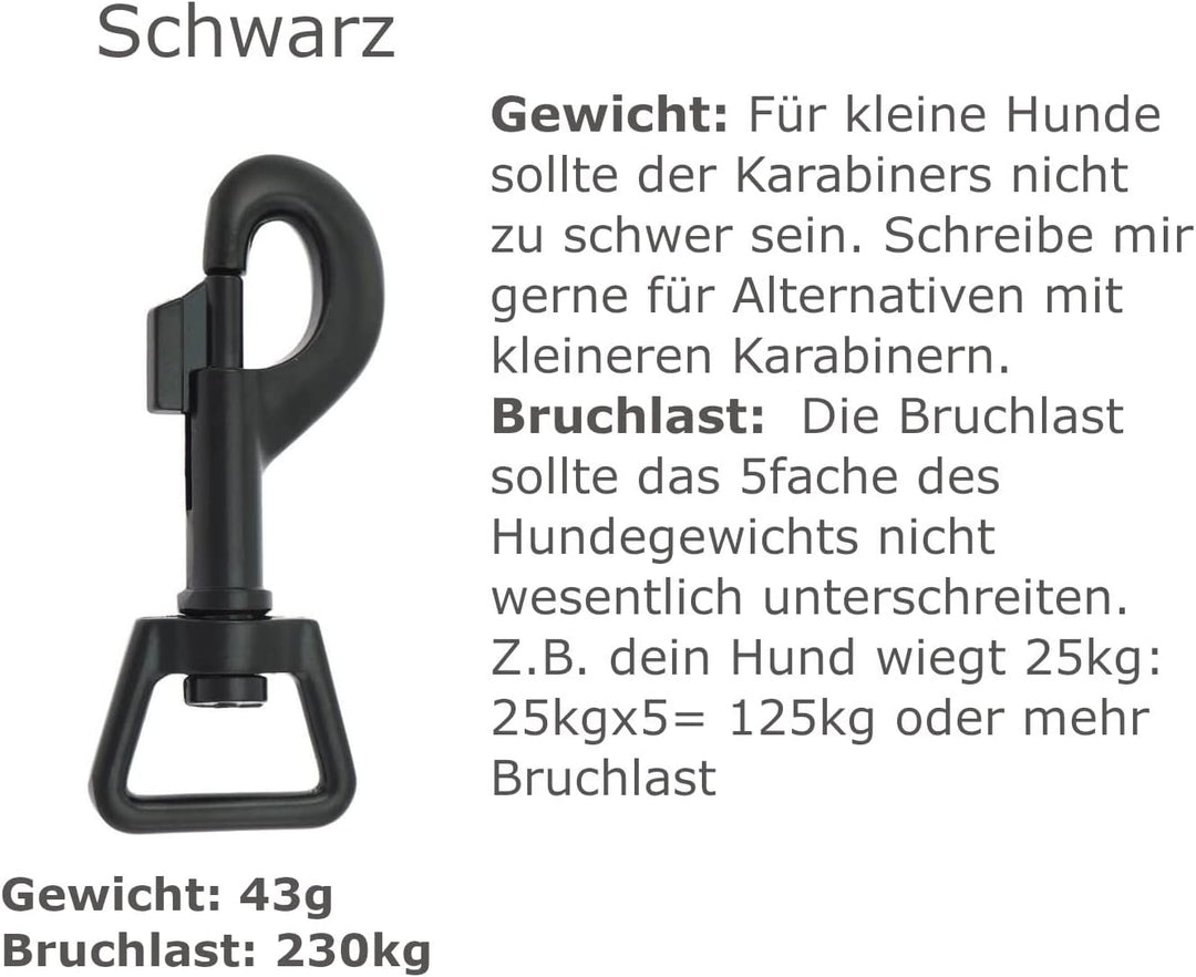 3-fach verstellbare Leine, Hundeleine aus Hexa-Gurtband (4m), 4m