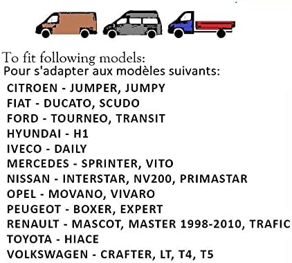 Schwarz und Grau Sitzbezüge Vordersitze für Bus Van 1+2 mit 2 Beifahrersitzen.