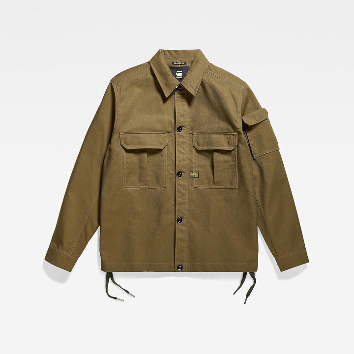 G-STAR RAW Herren 2 Pocket Relaxed Hemd Shirts L Grün (Dark Olive D22967-d190-c744), L Grün (Dark Ol