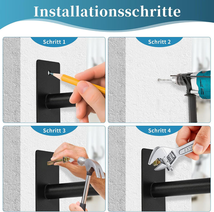 ohbien 2 Stück Wandmontage Hantelscheiben Halterung Hantelscheibenhalter | aus Stahl Wandhalterung f