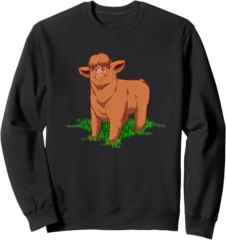 Niedliche schottische Hochlandkuh des Babys Sweatshirt