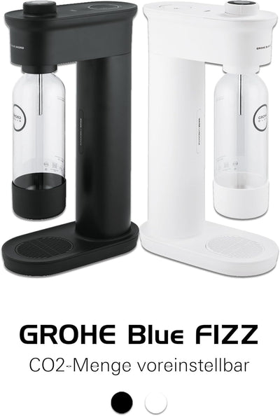 Grohe Blue Fizz - Wassersprudler inkl. Glaskaraffe (Glaskaraffe: 1l Volumen, 3 einstellbare CO2 Stuf