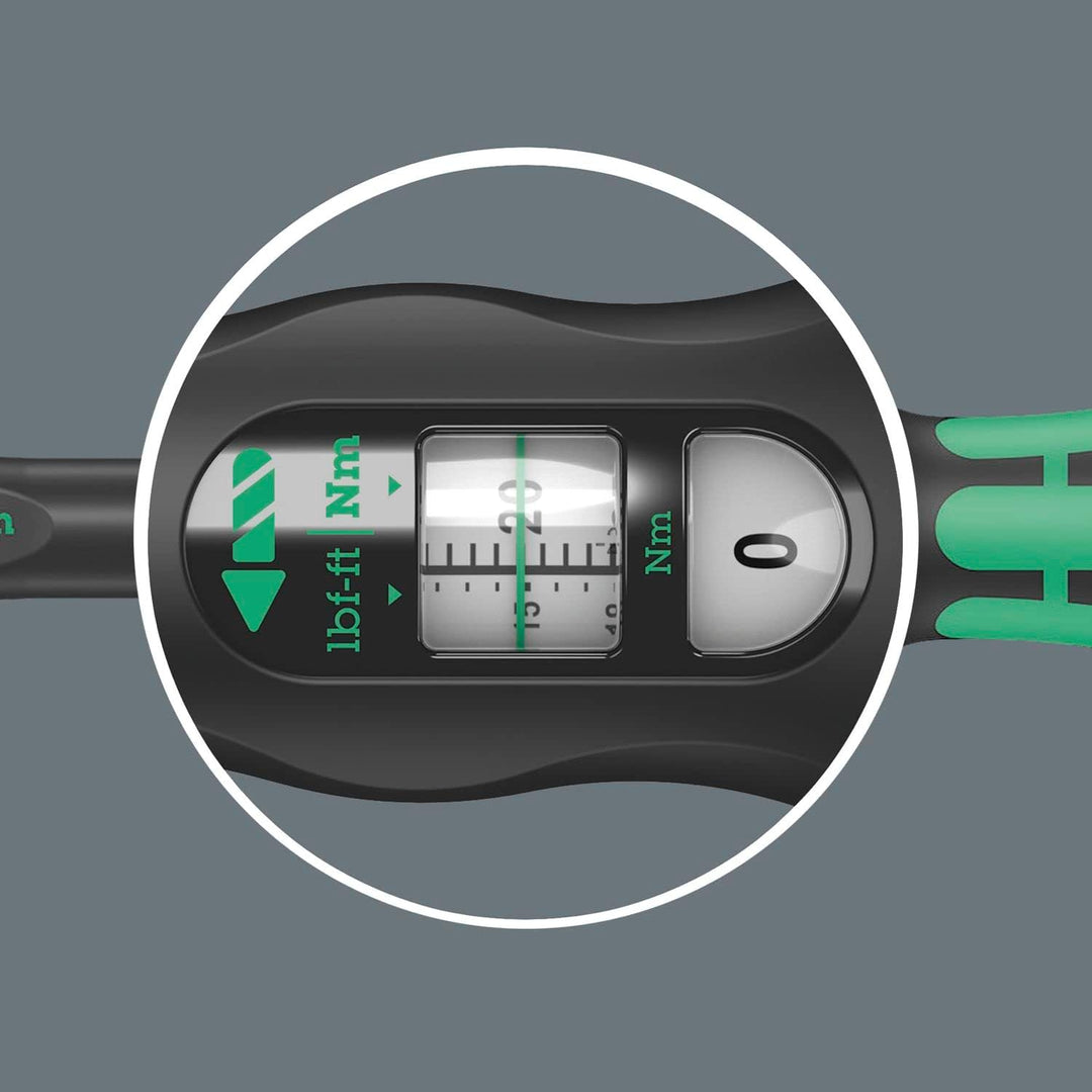 Wera 05075620001 Click-Torque C 1 Drehmomentschlüssel mit Umschaltknarre Schwarz, Grün, 1/2", 10-50