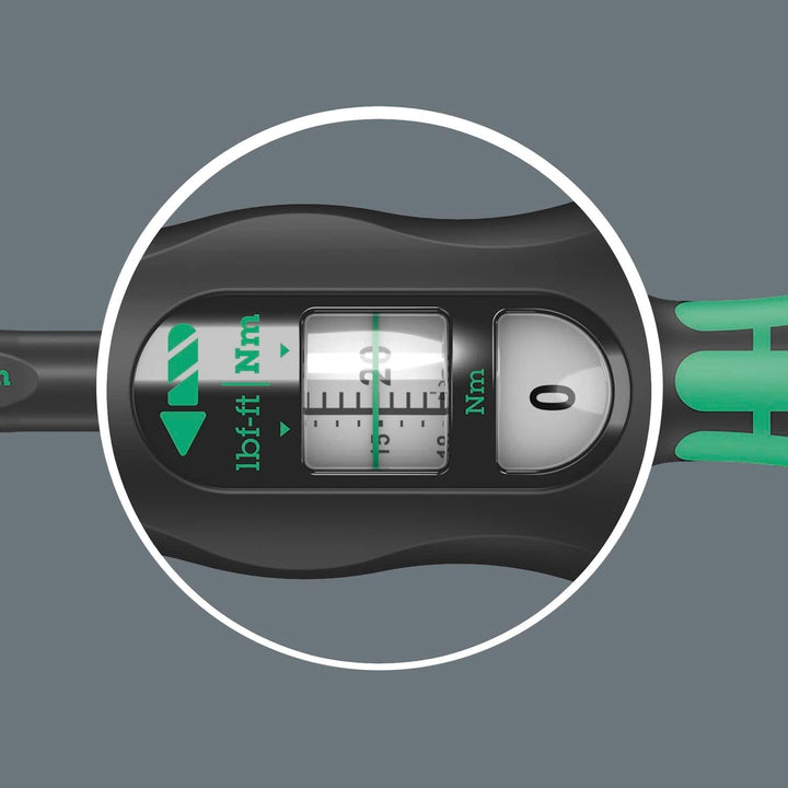 Wera 05075620001 Click-Torque C 1 Drehmomentschlüssel mit Umschaltknarre Schwarz, Grün, 1/2", 10-50