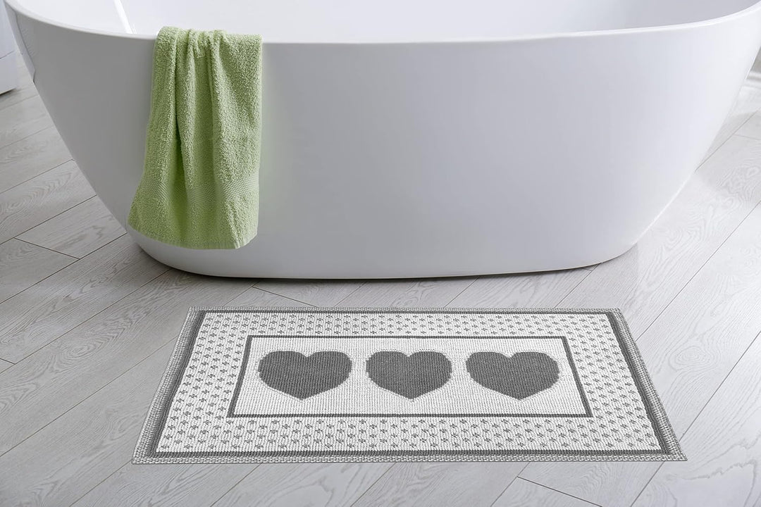 Badteppich rutschfest waschbar & weich - Ideal als Badematte, Badezimmerteppich oder Badvorleger - B