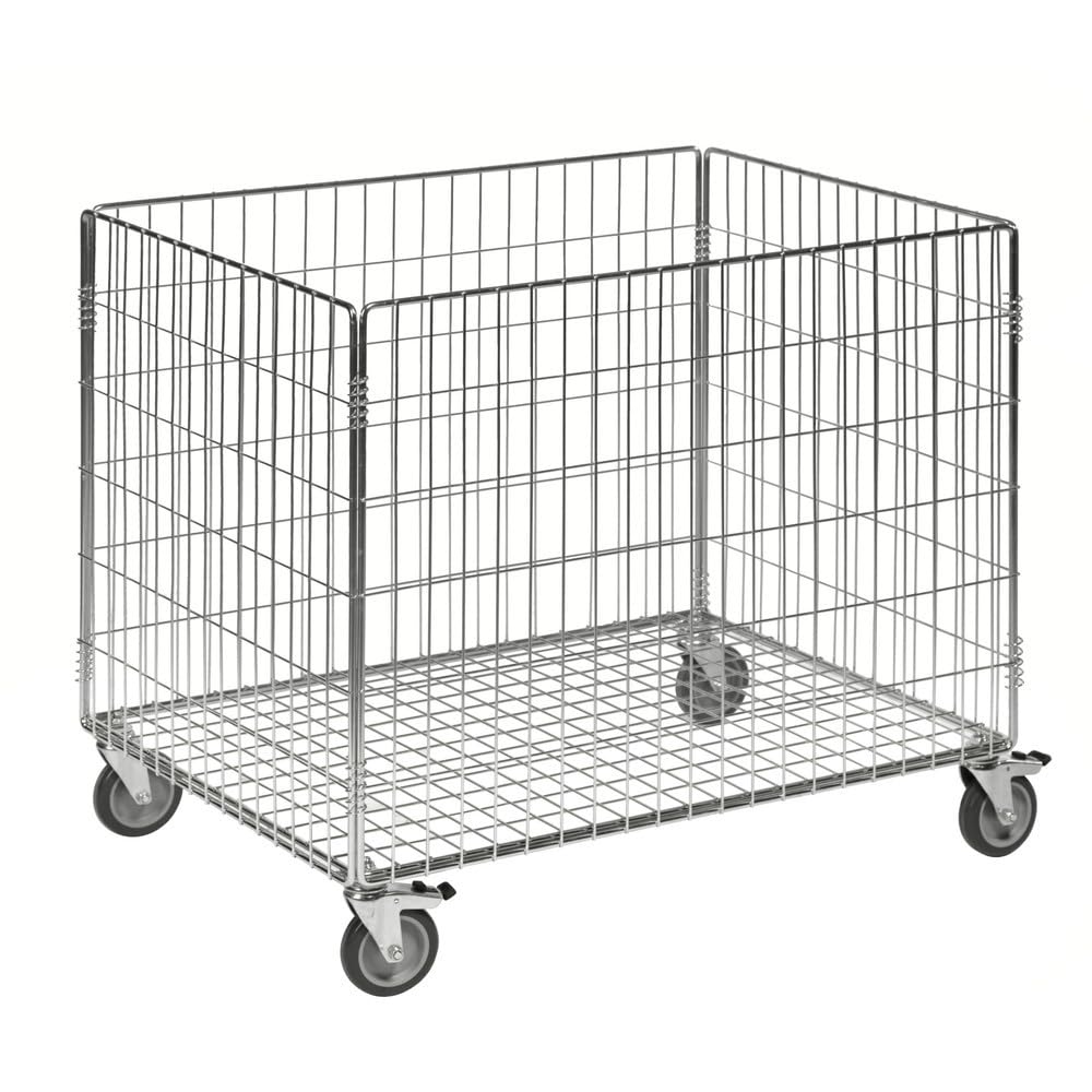 HEMMDAL Gitterwagen | HxBxT 73,5 x 63 x 83 cm | 60 kg Tragkraft | 4 bodenschonende Lenkrollen | 2 Fe