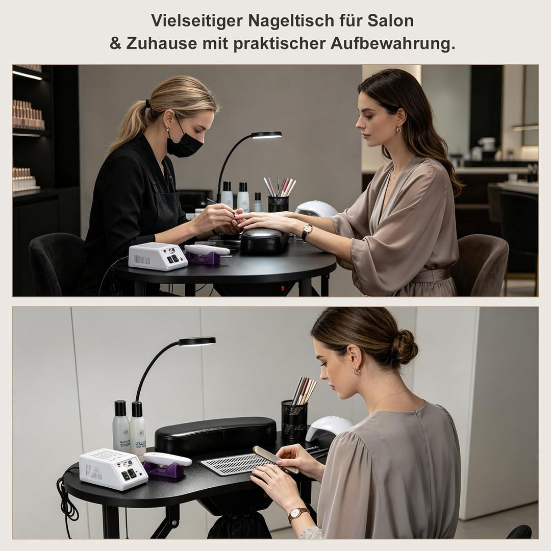 Faquenc Professioneller Maniküretisch mit Absaugung Nagelstaubsauger, Faltbar Nageltisch Maniküre Ti