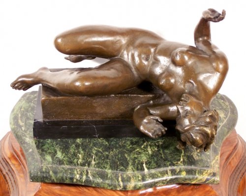 Kunst & Ambiente - Moderne Bronzefigur - Der Fluss - La Rivière - Aristide Maillol Skulptur - Franzö