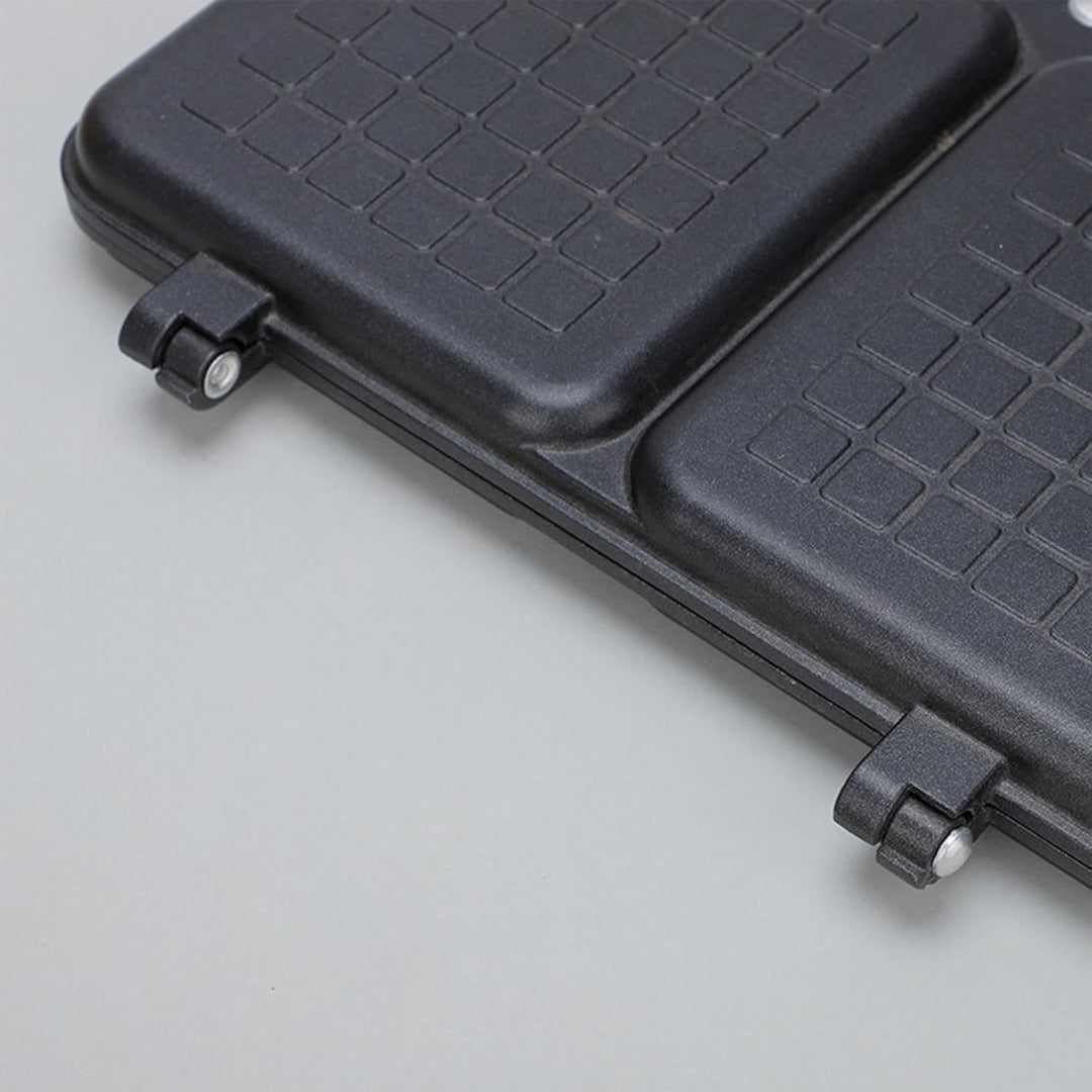Doppel-Panel-Sandwich-Toaster, Camping-Grillpfanne mit Griff, Sandwich-Maker, schwarz, 36 x 24 cm, B