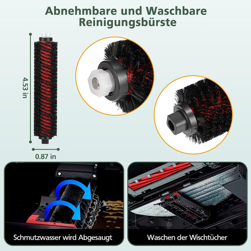 17 Stück Zubehör für Roborock S8 Pro Ultra Staubsauger -2*Hauptbürste (DuoRoller Bürste),1*Reinigung