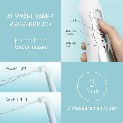 Panasonic Munddusche EW1311 mit Ladestation, 3-stufige Wasserstrahlintensität, abnehmbarer Wassertan