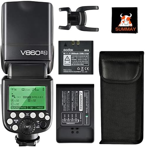 GODOX V860IIN Speedlite 2,4G HSS 1/8000S GN60 2000mAh Wiederaufladbare Akku TTL Kamera Blitz Blitzge