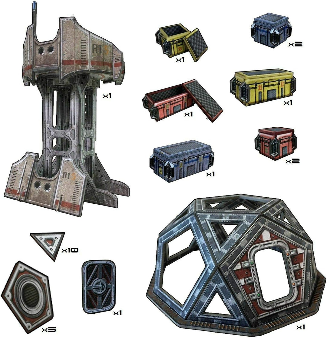 Battle Systems - BSTSFC003 - Outlands Core Set - 28-mm-Sci-Fi-Tabletop-Miniatur-Spielfeld - Multi-Le