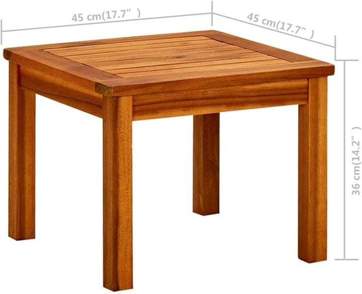 homiuse Garten-Couchtisch 45x45x36 cm Esszimmertische Couchtisch Holz GartenmöBel BalkonmöBel Garten