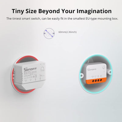 SONOFF ZBMINIL2 Zigbee Smart Schalter,4 Stück 2 Way Smart Switch(Kein Neutralleiter Erforderlich),Sm