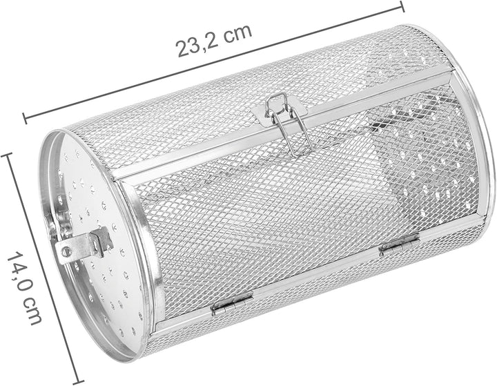 Stillstern Edelstahl Grillkorb für Minibackofen Bratenkorb - 14cm Ø