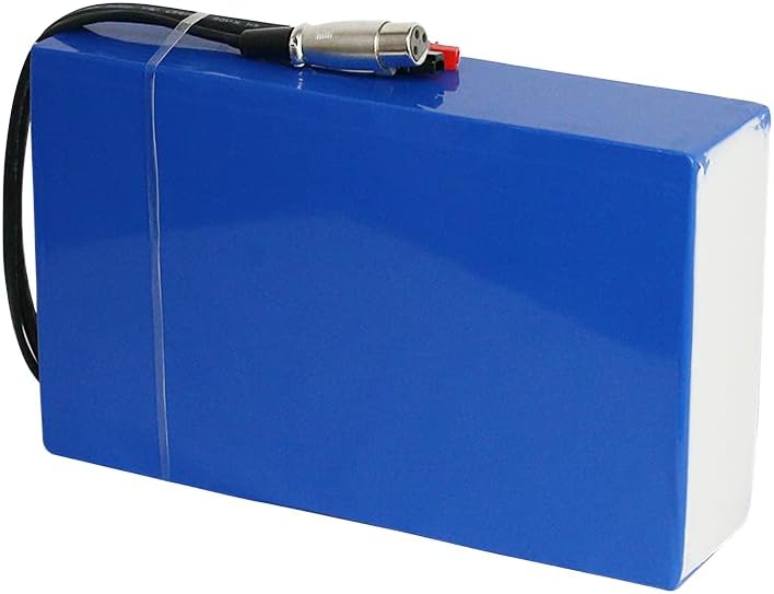 Yasco 48V 20Ah Elektro Fahrrad Akku 1800W Lithium Batterie mit Ladegerät, 50A BMS Schutz PVC Battery