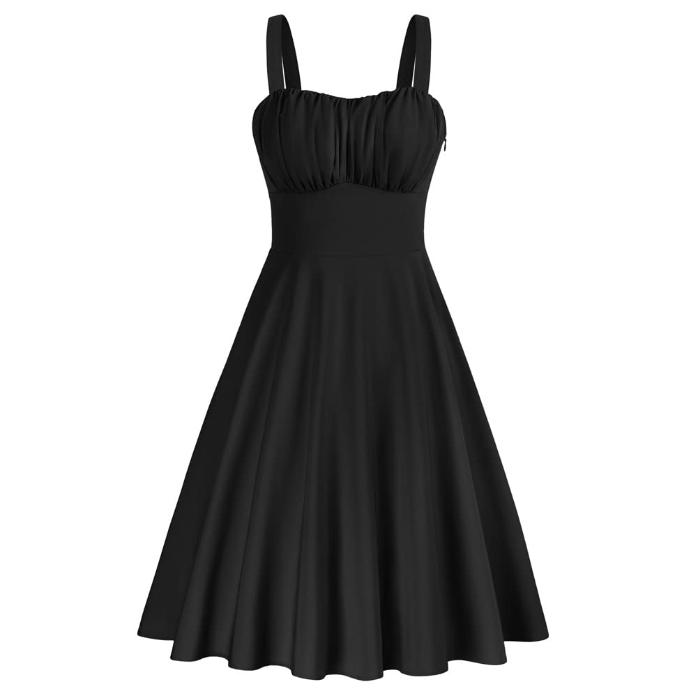 Belle Poque Damen Kleider Casual Cocktailkleid Sommerkleid Elegant Spaghetti Freizeitkleid A-Line La