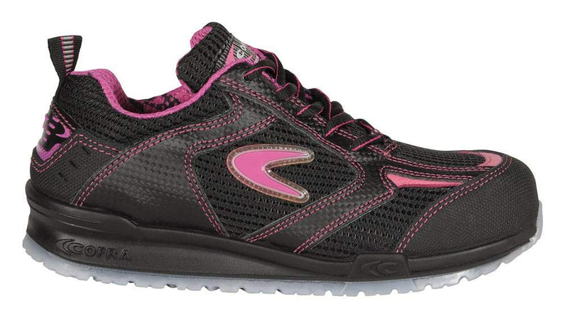 Cofra 78450-005.W39 EVA S1 P SRC Sicherheitsschuhe, Schwarz/Fuchsia, Grösse 39 39 EU, 39 EU