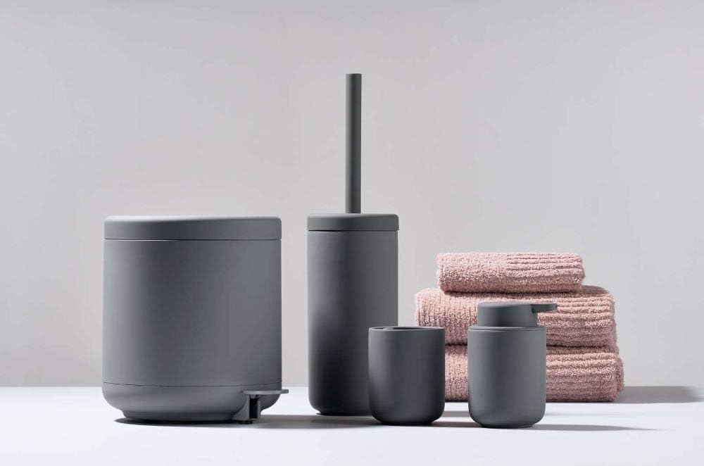 Zone Denmark Ume Seifenspender für Flüssigseife, Steingut mit Soft Touch-Beschichtung, grau 0,25 lit