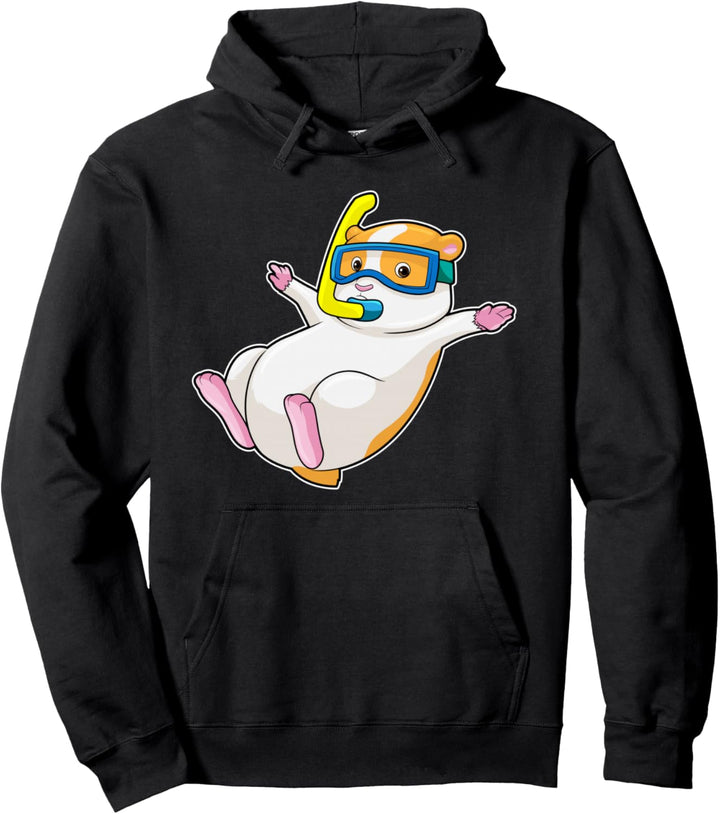 Hamster Tauchen Schwimmbrille Schnorchel Pullover Hoodie